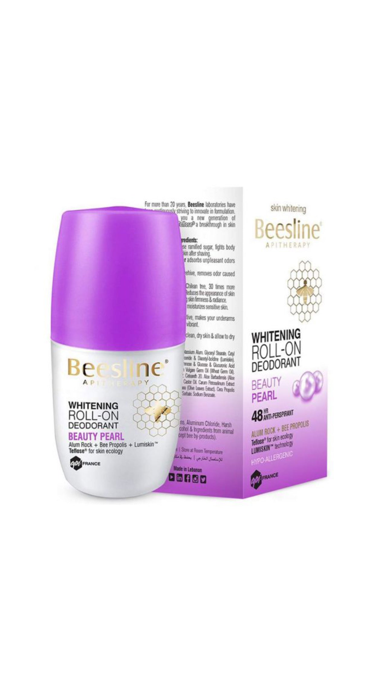 رول أون مزيل الرائحة لتفتيح البشرة من بيزلين (Beesline Whitening Roll-On Deodorant)