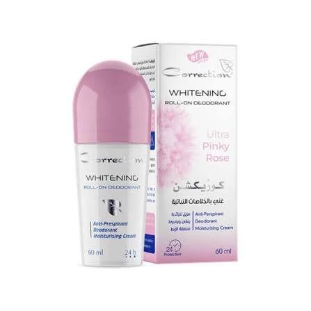 مزيل عرق ومفتح طبي من شركة كوريكشن (Correction Whitening Roll-On Deodorant) بإصدار Ultra Pinky Rose