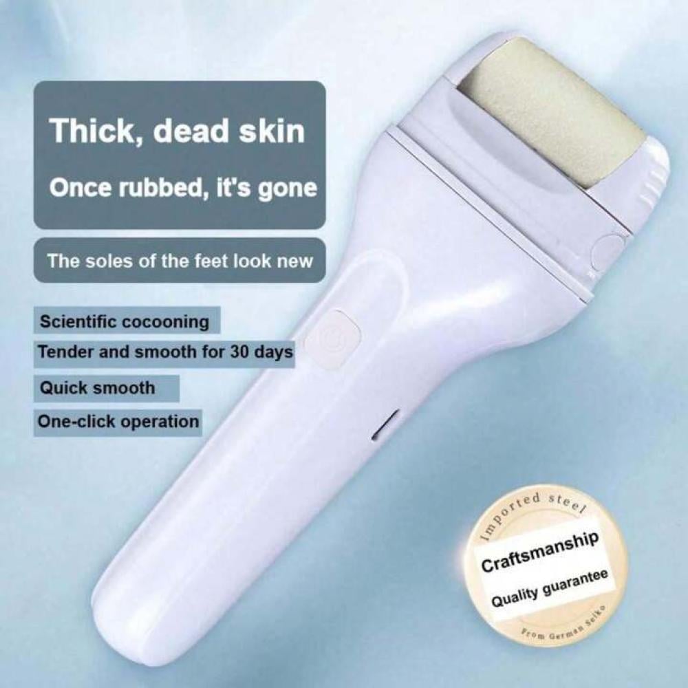 مبرد أقدام كهربائي (Velvet Smooth Electric Foot File) يستخدم للعناية الشخصية وتقشير القدمين.
