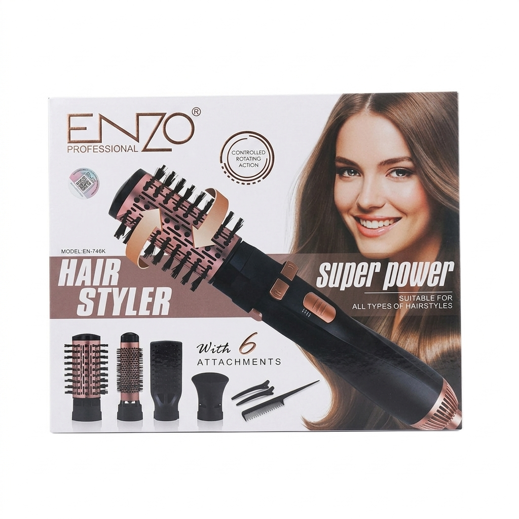 جهاز مصفف ومجفف شعر احترافي من ماركة ENZO Professional (موديل EN-746K)،