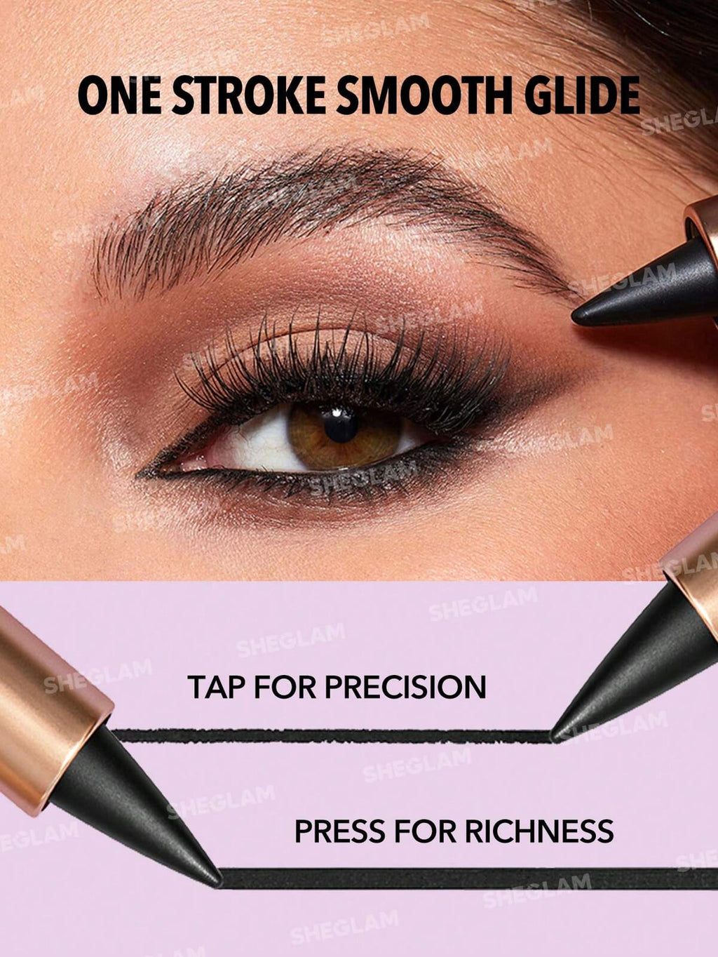 كحل شيكلام SHEGLAM EZ Glide Matte Eyeliner Pencil الذي يتميز بتركيبة كريمية ناعمة.