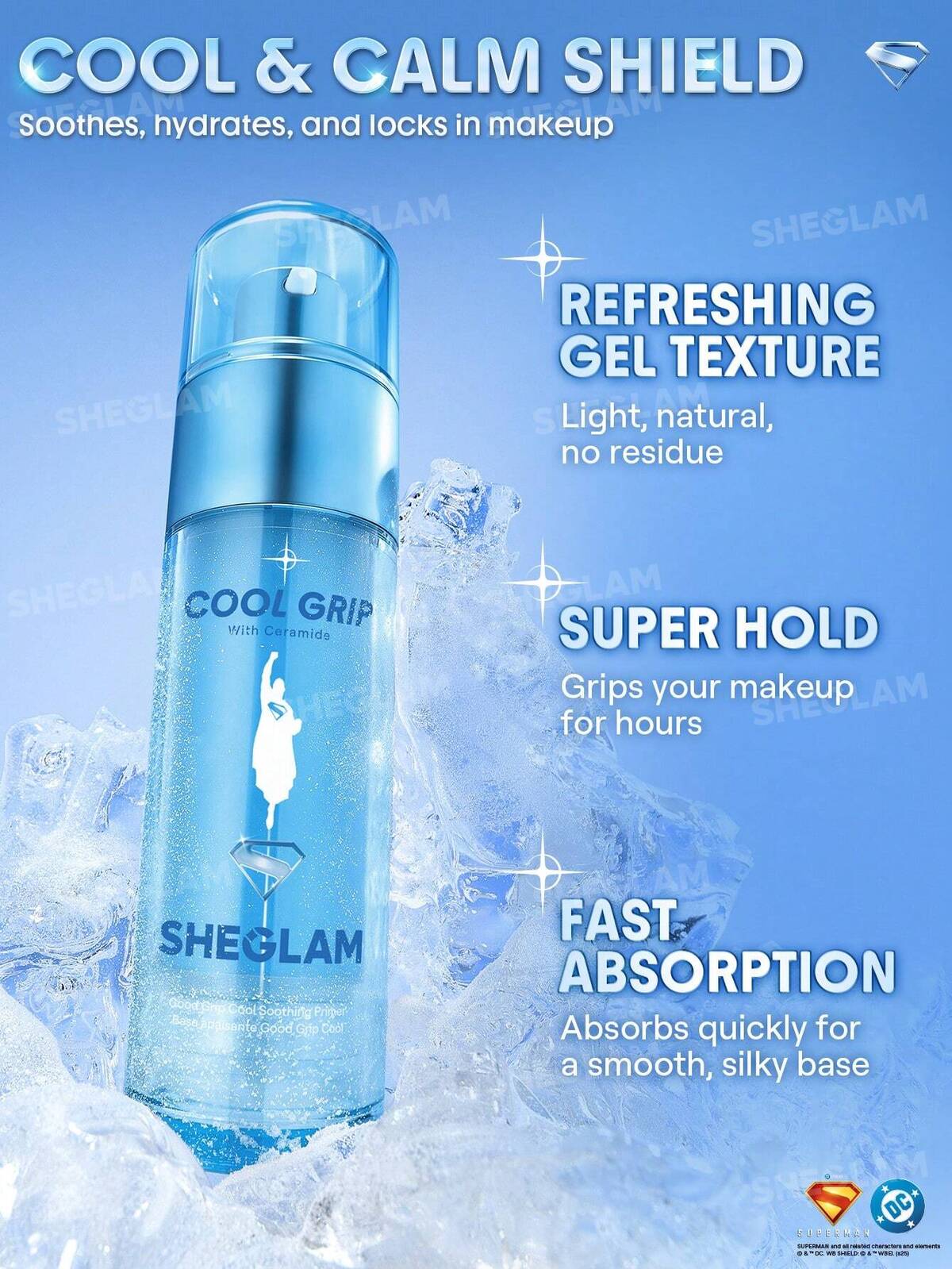 برايمر SHEGLAM Good Grip Cool Soothing Primer بتركيبة جل مبردة.