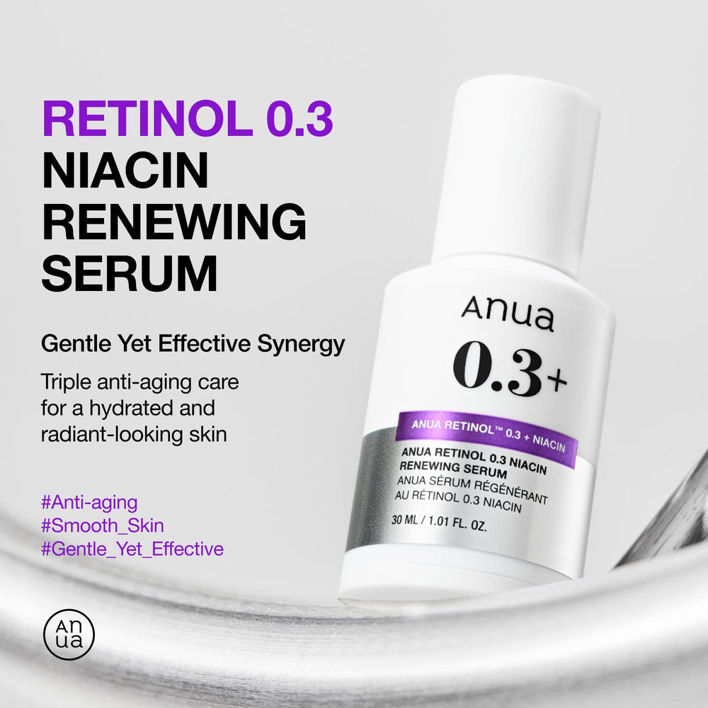 سيروم أنوا نانو ريتينول 0.3% + النياسيناميد لتجديد البشرة (Anua Retinol 0.3% + Niacin Renewing Serum)