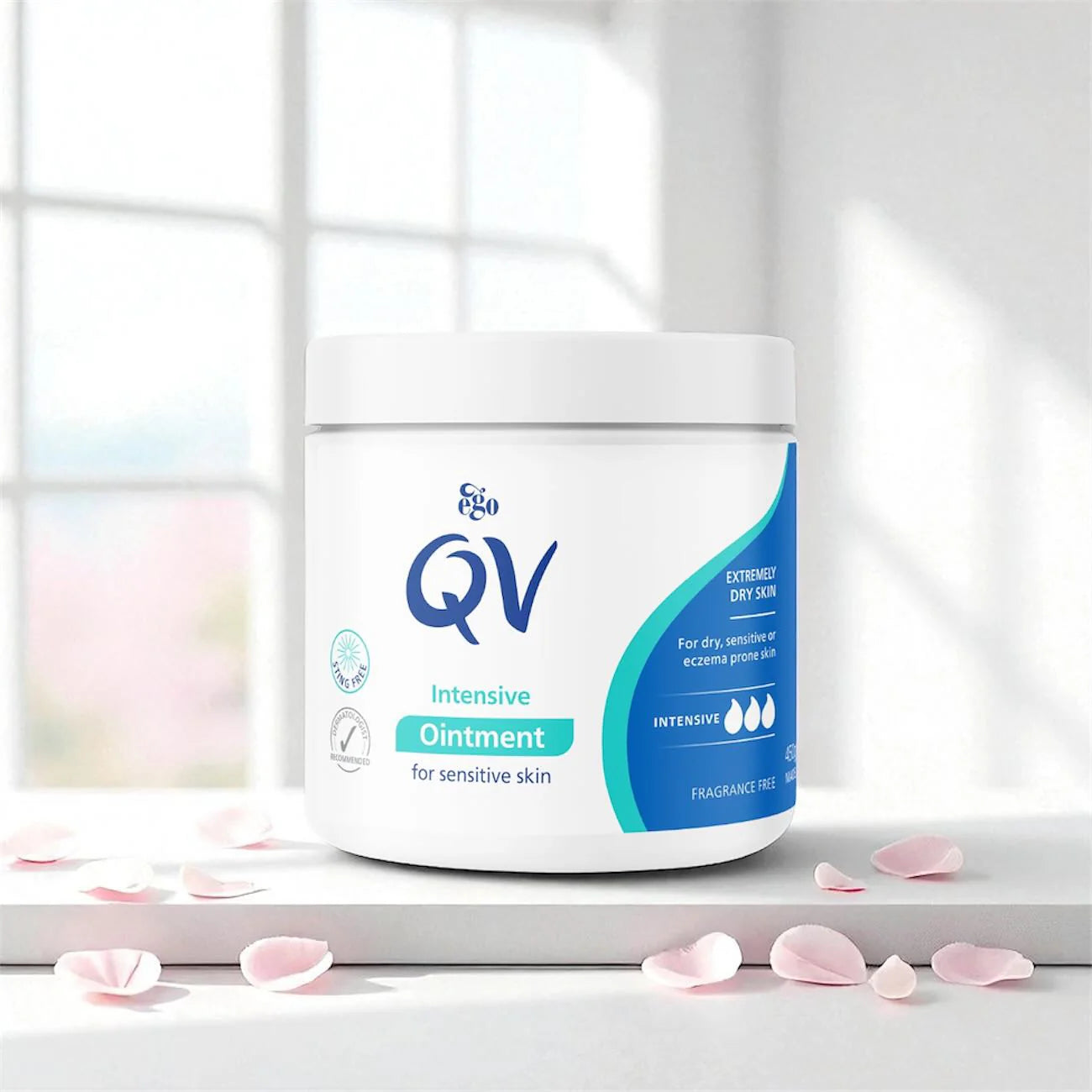 مرهم كيو في المكثف (QV Intensive Ointment)، المصمم خصيصًا للبشرة شديدة الجفاف والحساسة والمعرضة للإكزيما.