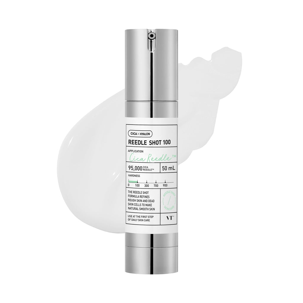 VT Cosmetics Cica Reedle Shot 100، وهو سيروم كوري مبتكر يعتمد على تقنية "الإبر الدقيقة السائلة"