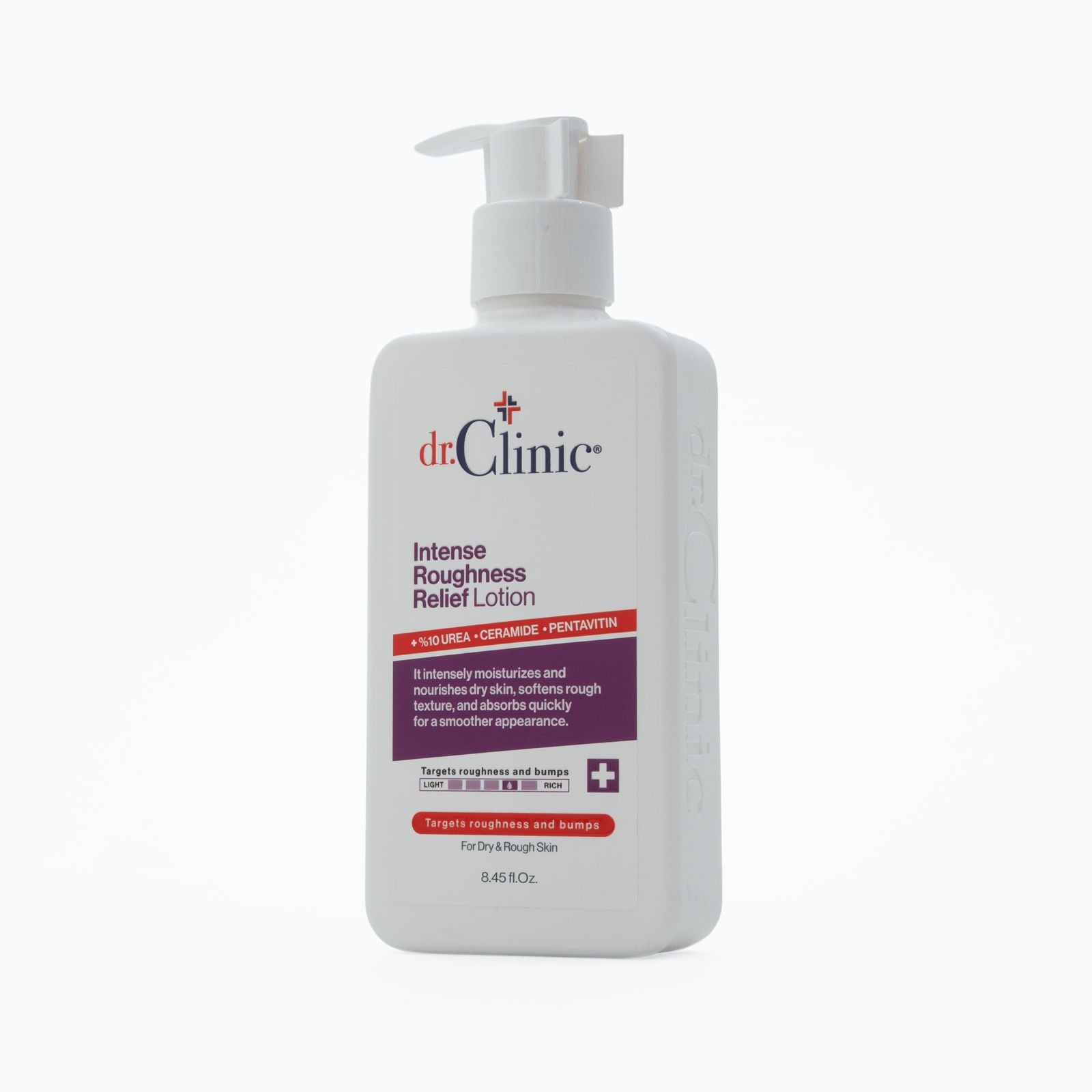 لوشن "Dr.Clinic Intense Roughness Relief" المخصص للبشرة الجافة والخشنة.
