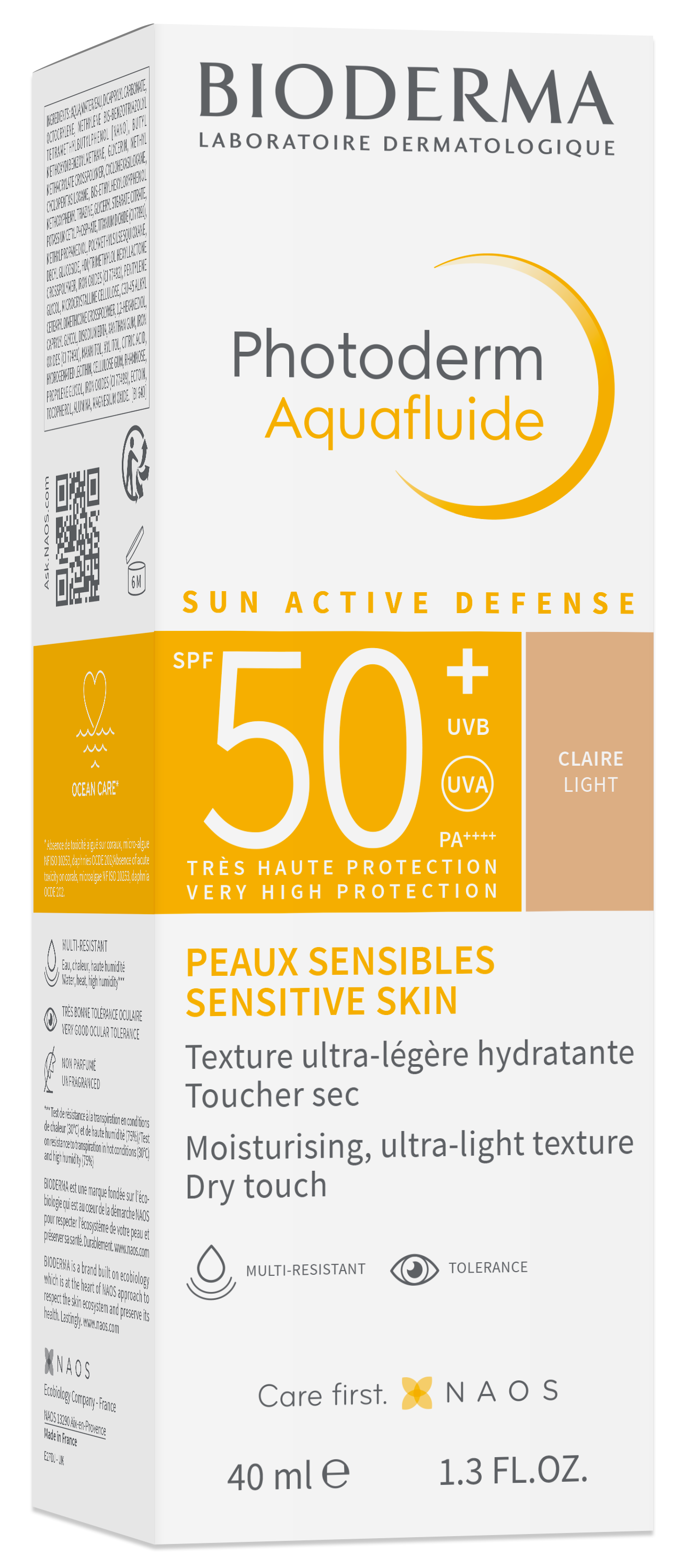 واقي شمس بيوديرما فوتوديرم أكوافلويد (Bioderma Photoderm Aquafluide) بمعامل حماية +SPF 50.