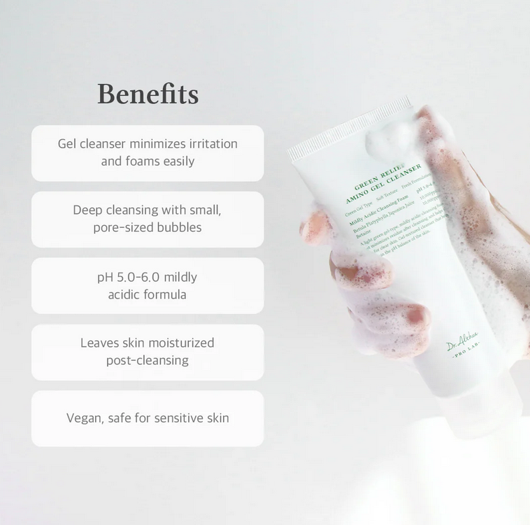 غسول جل الأمينو الأخضر (Green Relief Amino Gel Cleanser) من الماركة الكورية الشهيرة Dr. Althea